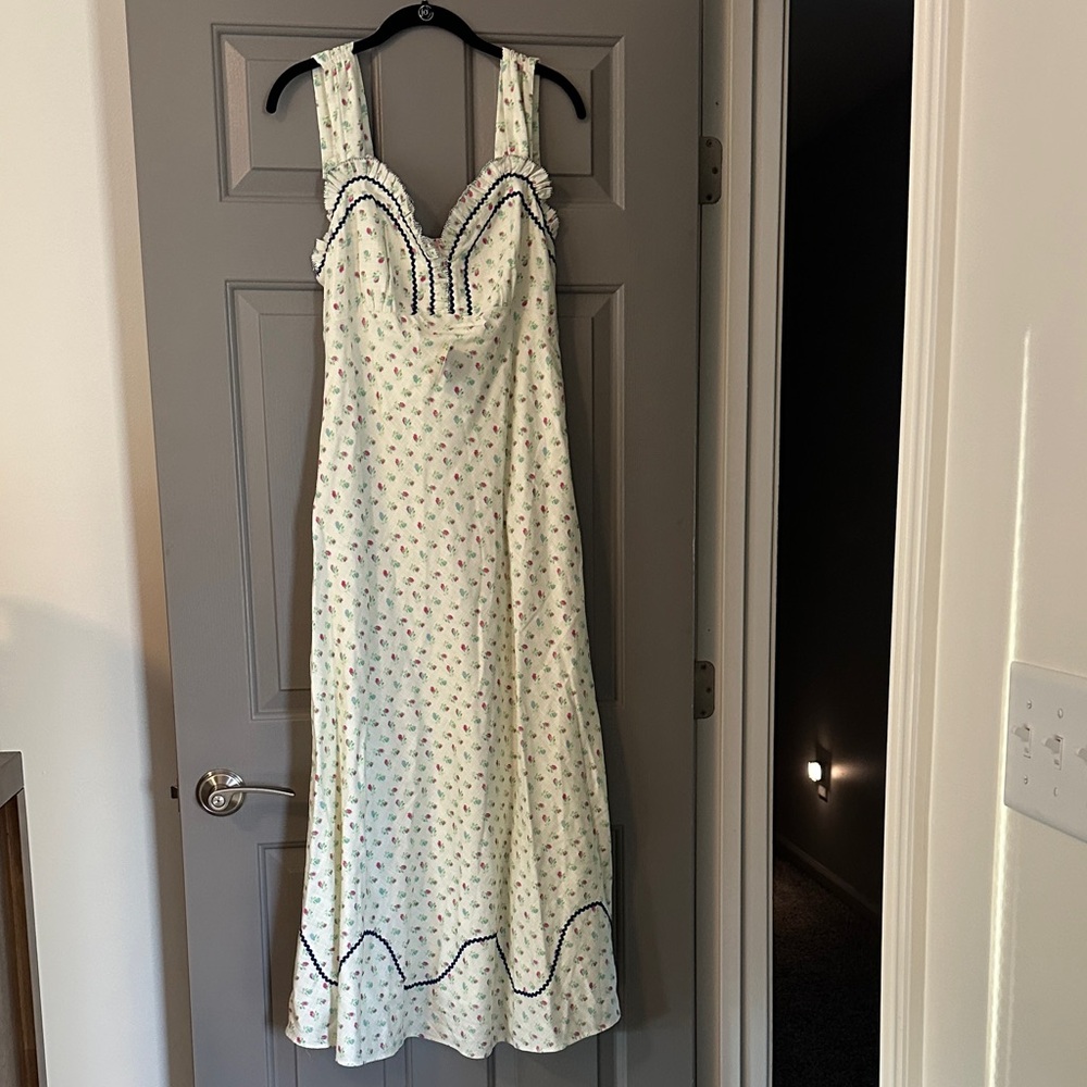 Free People Cream Floral Maxi Dress